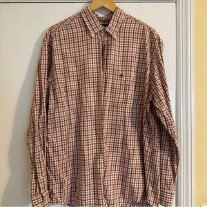 Timberland checkered button down long sleeve causal dress down shirt men L